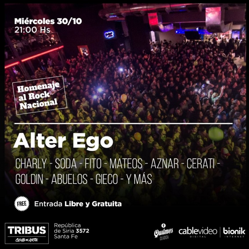 30/10 - Homenaje al Rock Nacional en Tribus