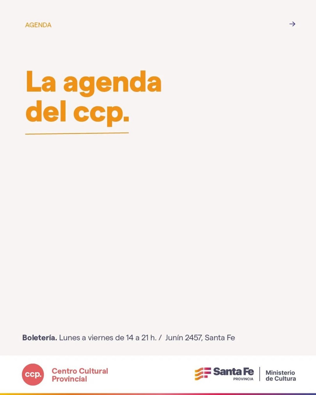 Programación del CCP del  16/10 al 20/10