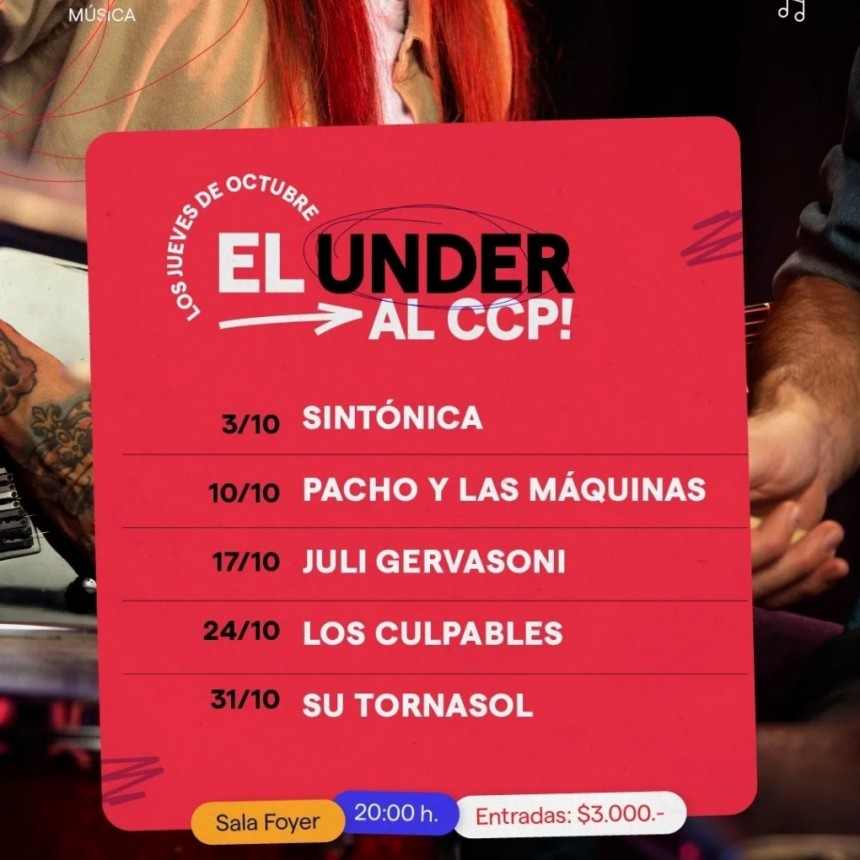El ciclo del Under santafesino de los jueves ya tiene sus fechas de Octubre!