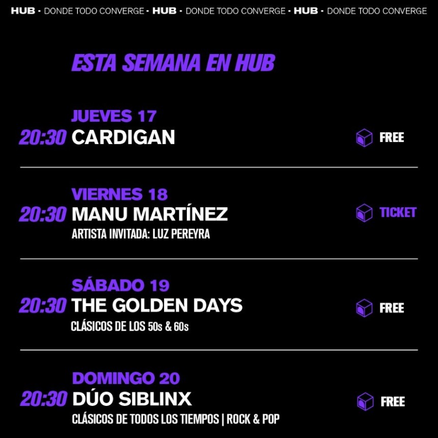 Programación de HUB del  17/10 al 20/10