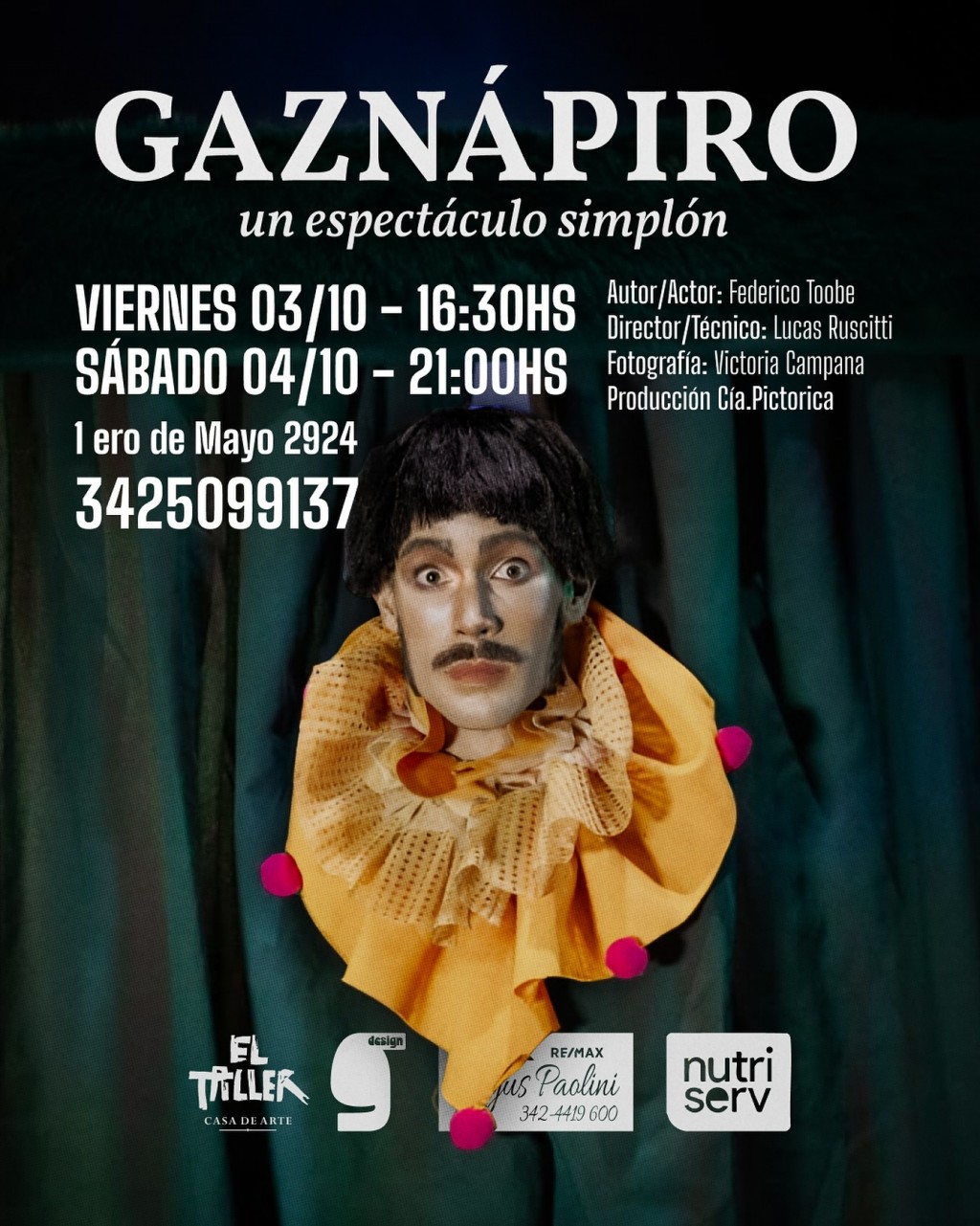 Agenda de EL TALLER para este fin de semana