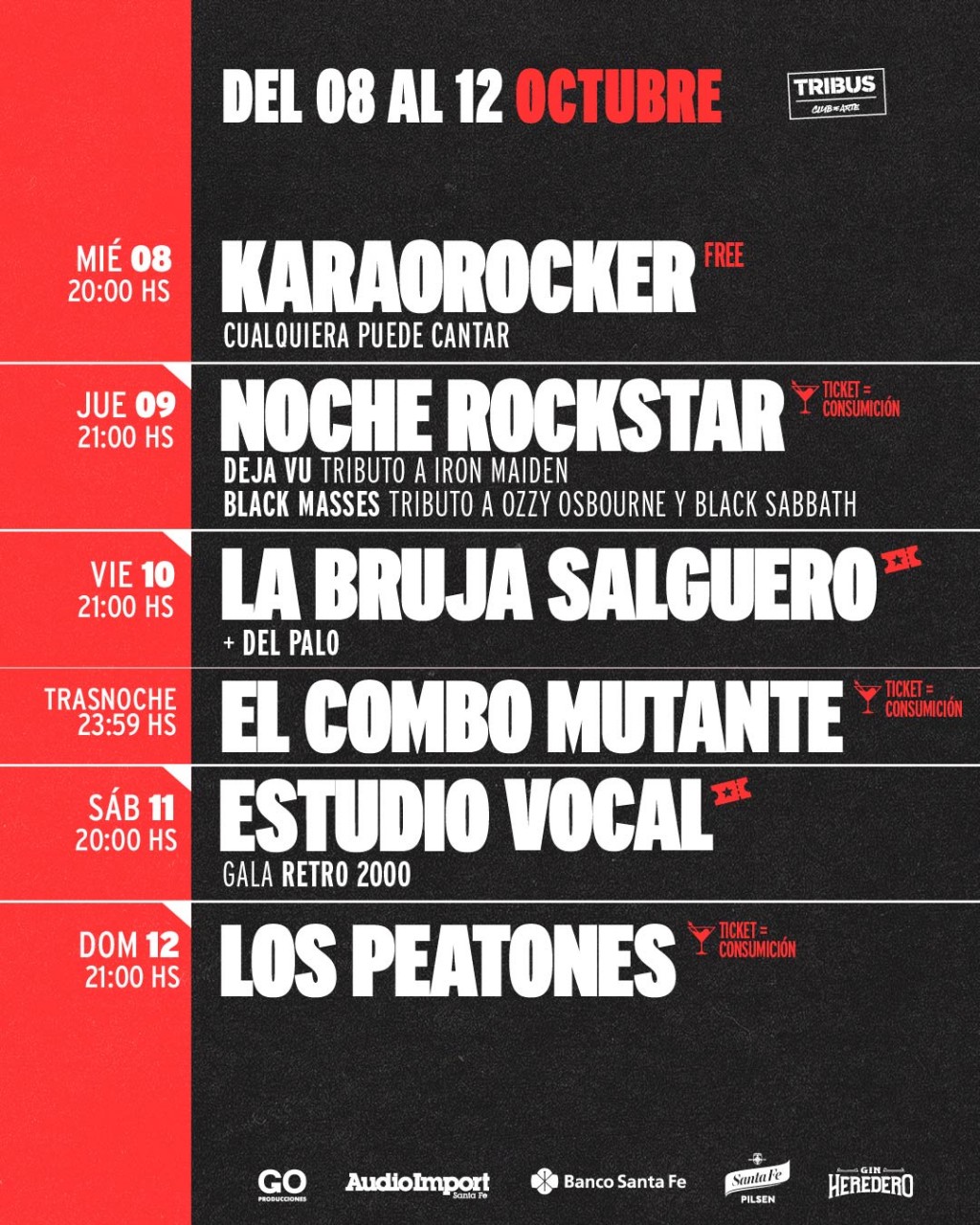 Programación de Tribus Club de Arte