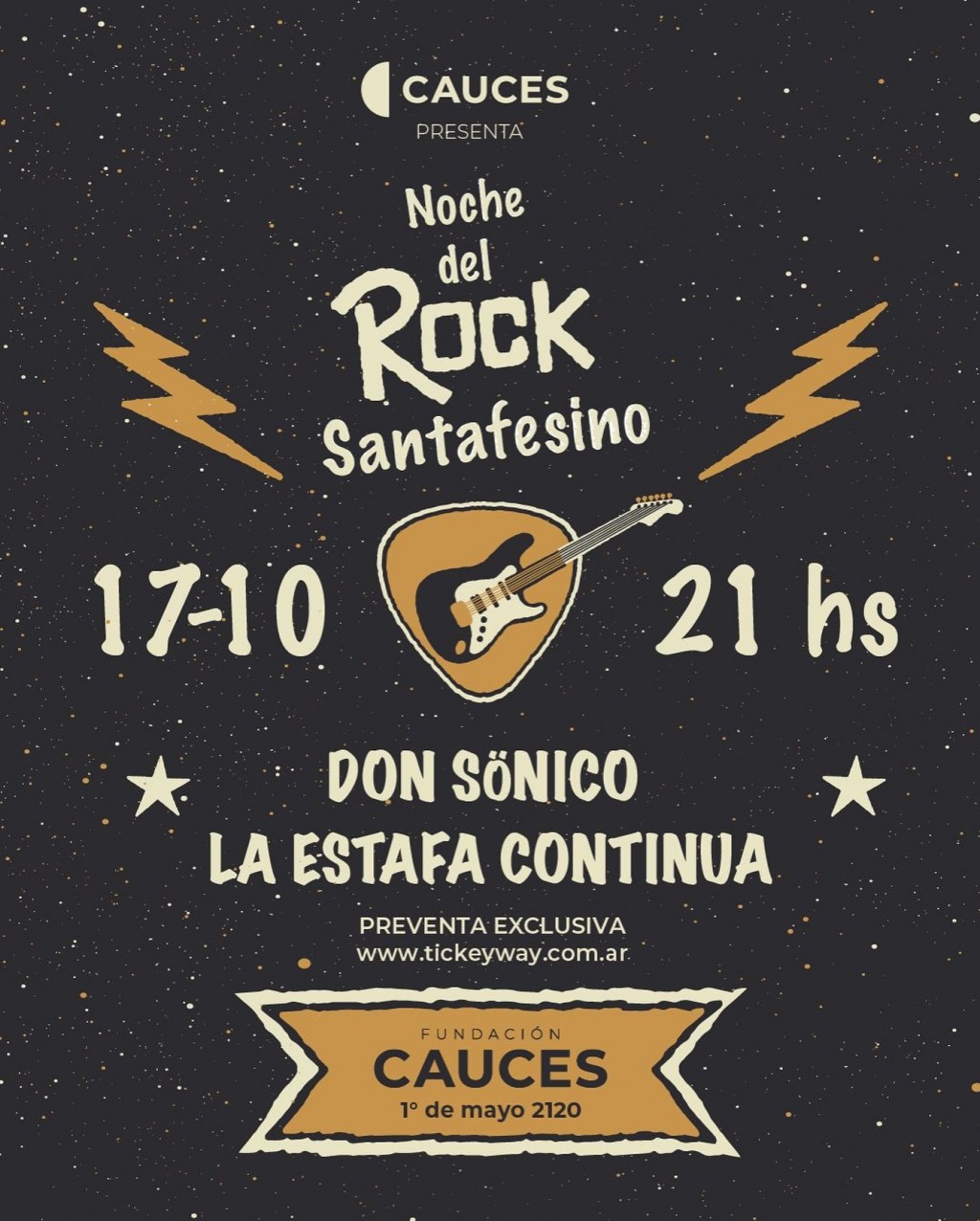 17/10 - Noche de rock en Fundación Cauces