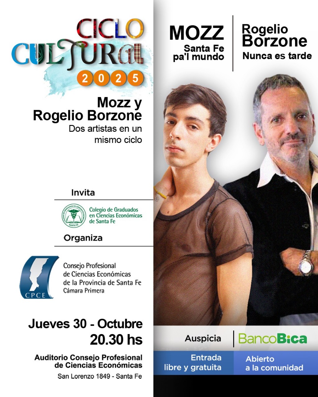 30/10 - Música en vivo en el Consejo Profesional de Ciencias Económicas