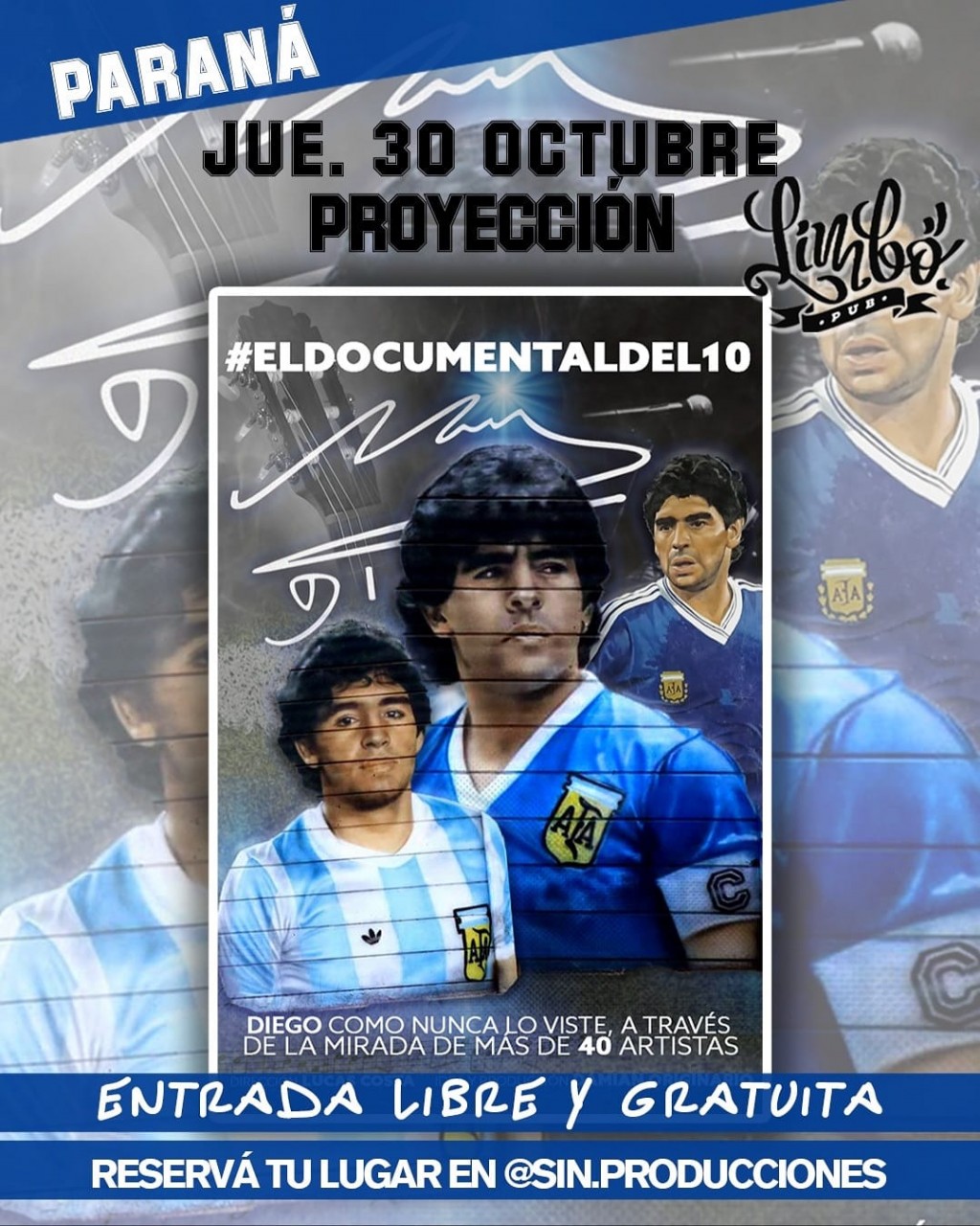30/10 - Es el cumple del Diego y para festejarlo vamos a proyectar #eldocumentaldel10