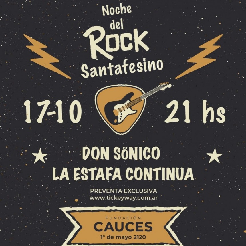 17/10 - Noche de rock en Fundaci&oacute;n Cauces