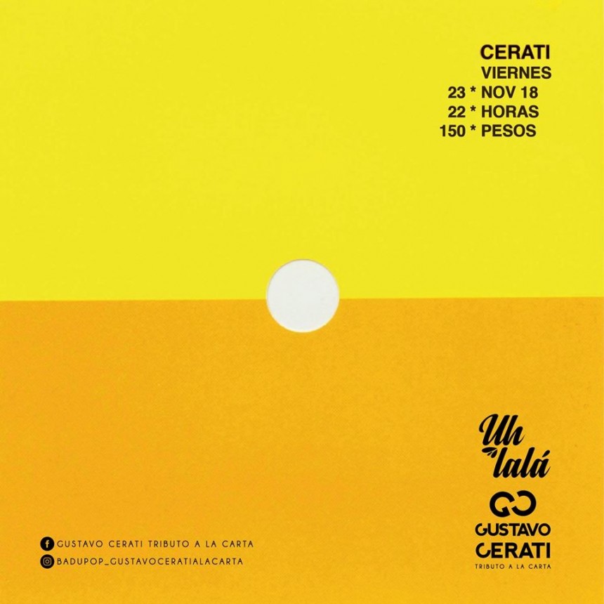 23/11 - Gustavo Cerati Tributo a la Carta vivo en Uhlala