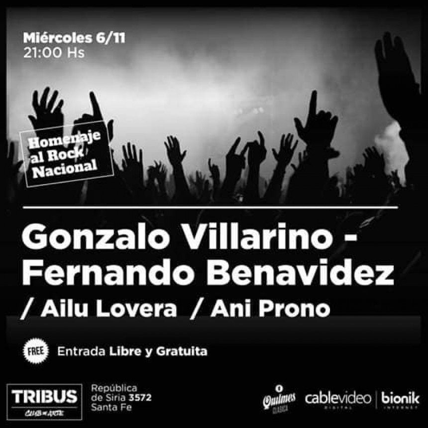 6/11 - Homenaje al rock nacional en Tribus
