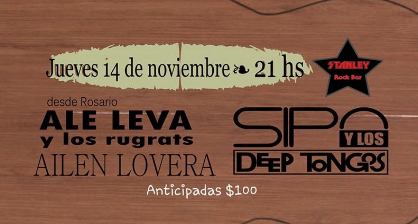 14/11 - Sipo y los Deep Tongos +Ale Leva & los RuGrats- Ail&eacute;n Lovera