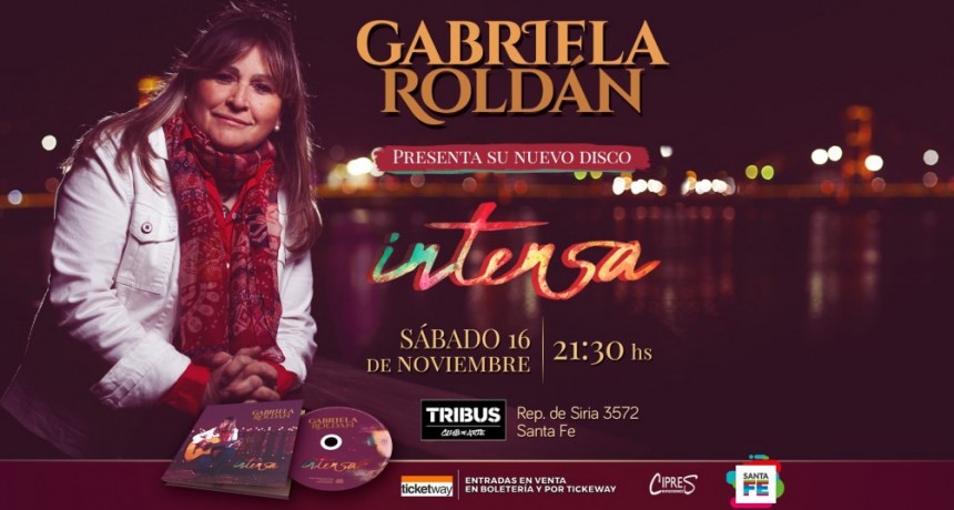 16/11 - Gabriela Roldan presenta disco "Intensa"