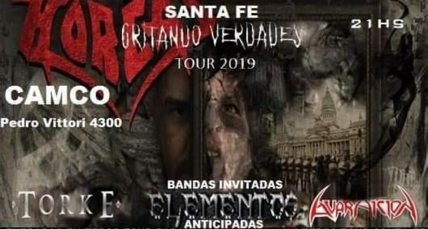 22/11 - Horcas en Santa Fe. Presenta Gritando Verdades