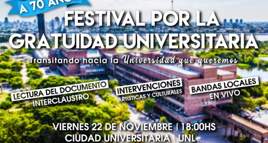 22/11 - Festival x la Gratuidad Universitaria