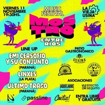 11/11 - MOSTRO MUSIC FESTIVAL ENTRE RÍOS