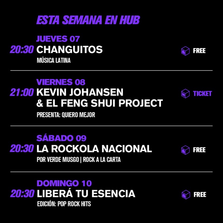 Programación de HUB del  7/11 al 10/11