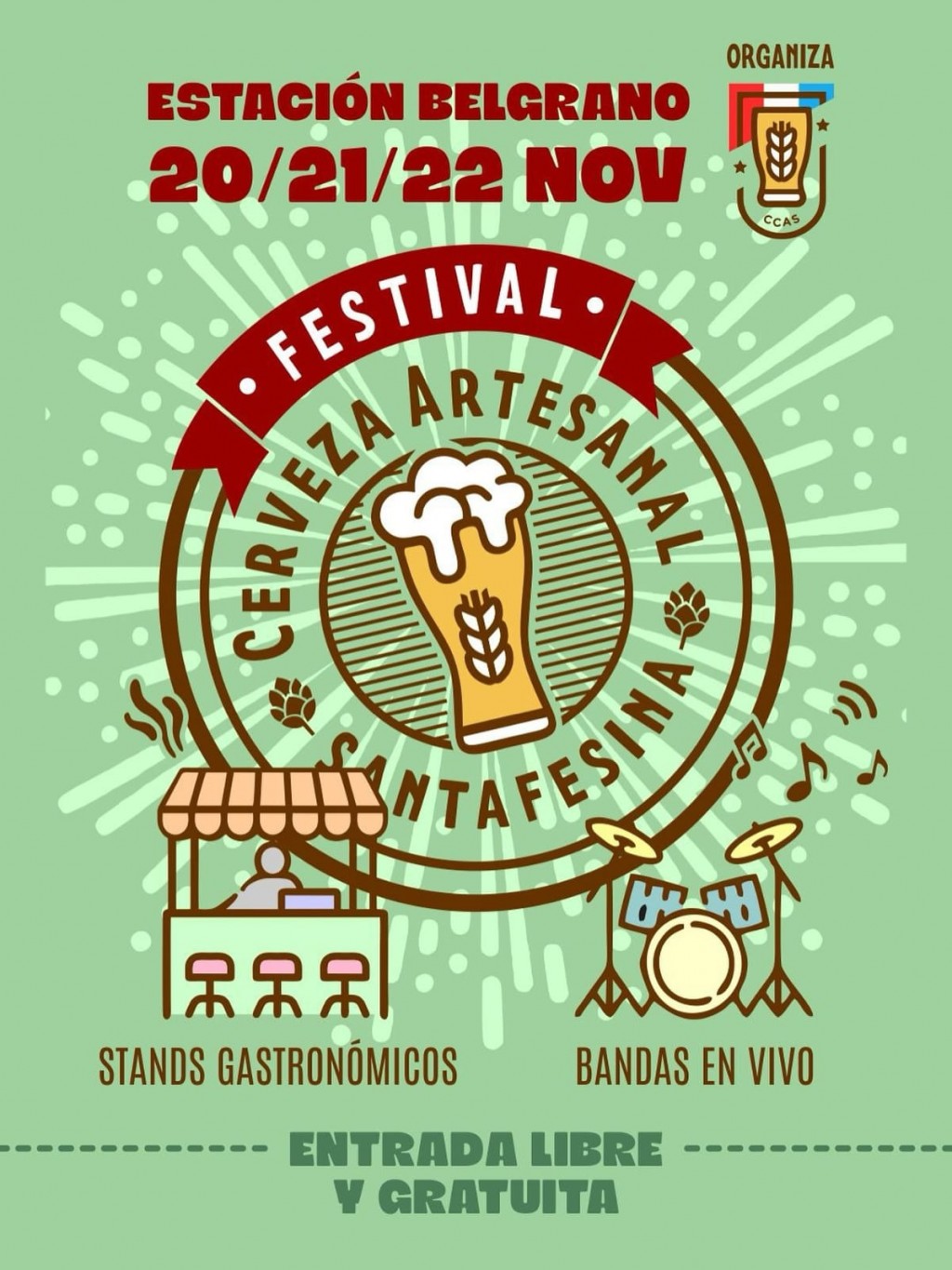 20-21 y 22/11 - Festival Cerveza Artesanal Santafesina
