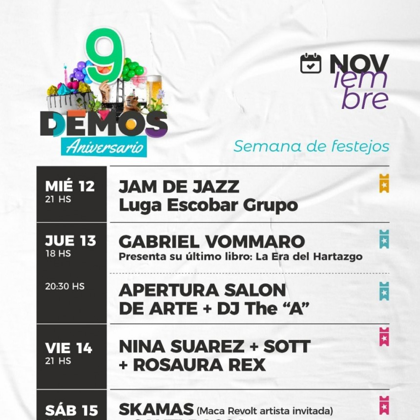 ¡La semana del 9° Aniversario de DEMOS!