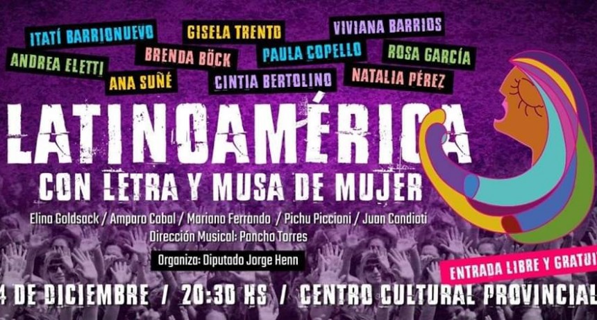4/12 - Latinoam&eacute;rica con Letra y Musa de Mujer