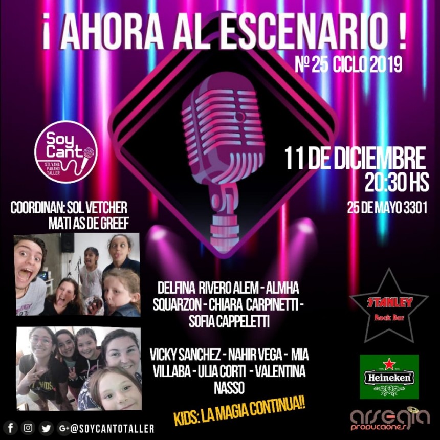 11/12 - AHORA AL ESCENARIO!!!! KIDS: la magia contin&uacute;a!!!!!!!!