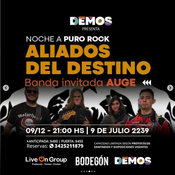 9/12 - Jueves rockero en Demos