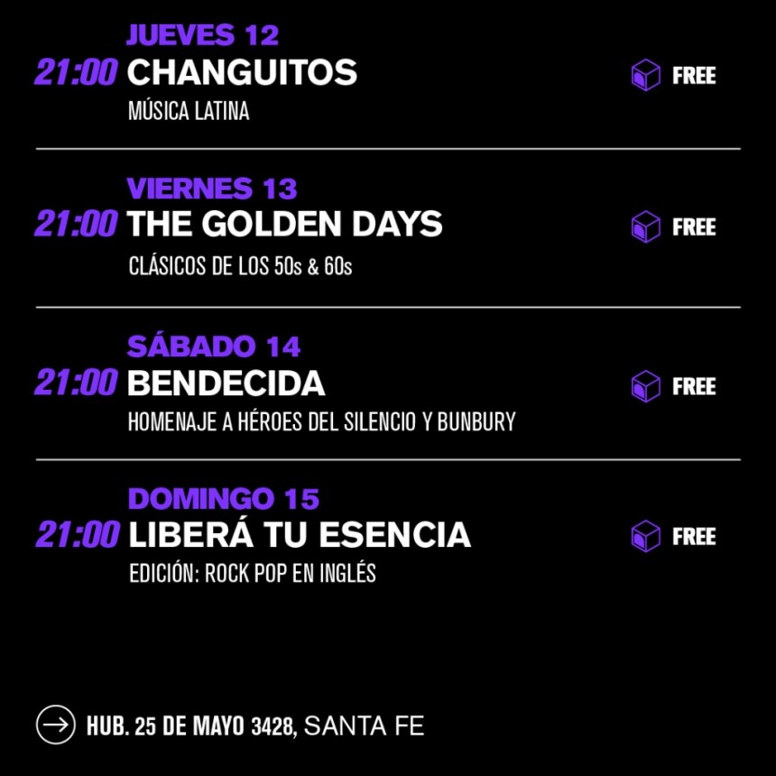 Programación de HUB del  12/12 al 15/12