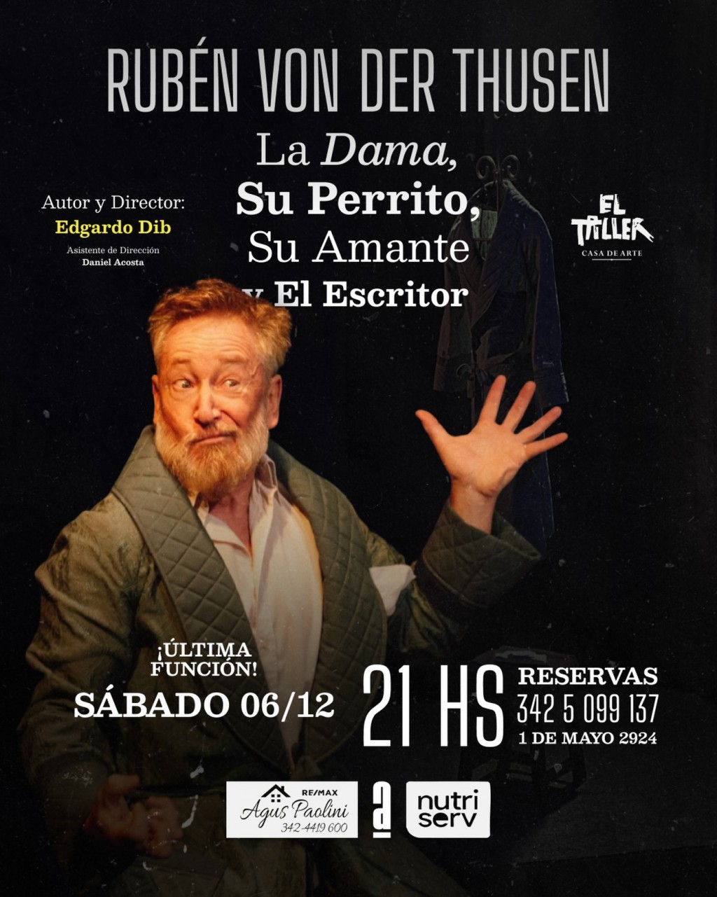 6/12 - ✅”La Dama, su perrito, su amante y el escritor “✅ 🗓️Ú L T I M A F U N C I Ó N‼️      