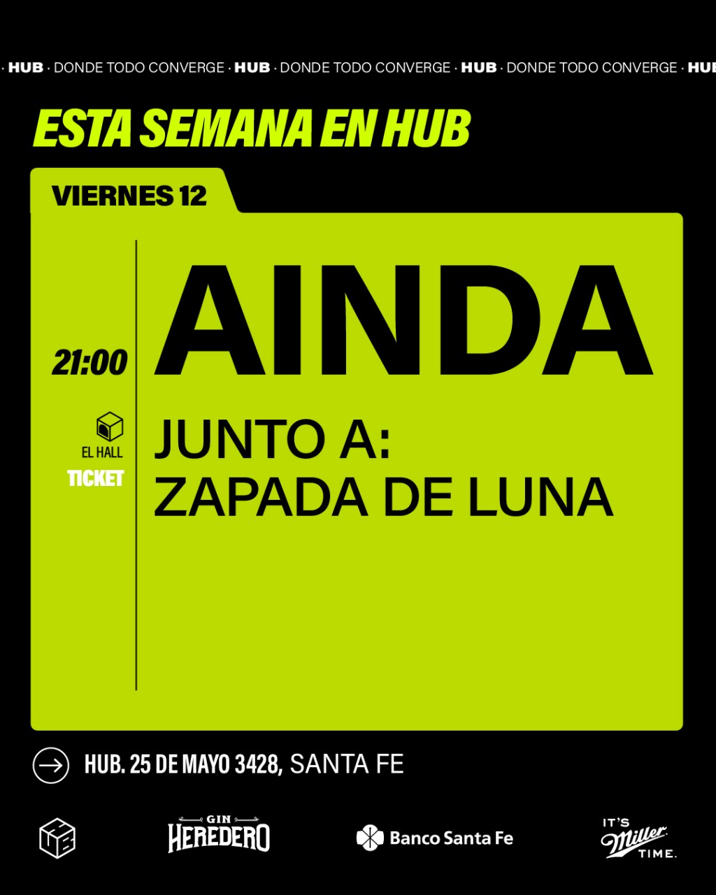 12/12 - AINDA se presenta en HUB